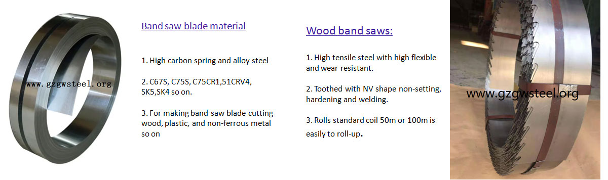 c75s spring alloy steel for band saw blade