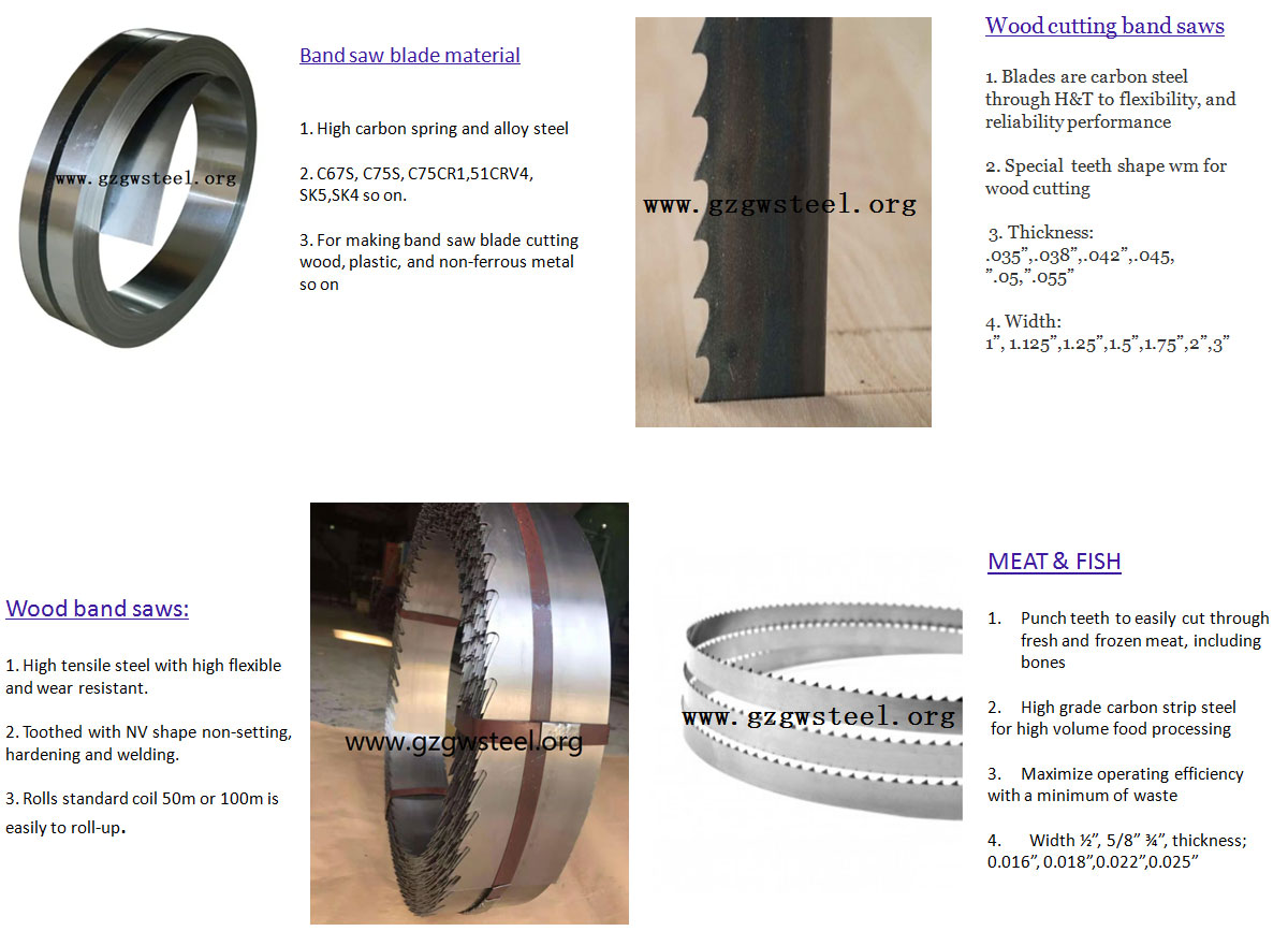 51CRV4 material for band saw blade China Manufacturer